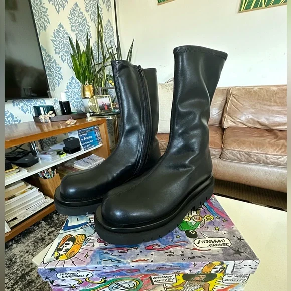 BRAND NEW NEVER WORN! Black prolong boots by Jeffery Campbell - Picture 2 of 5